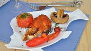 Фото рецепта Рыба гриль под соусом маринара с запечёнными овощами