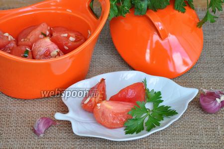 Фото рецепта Маринованные помидоры по-французски