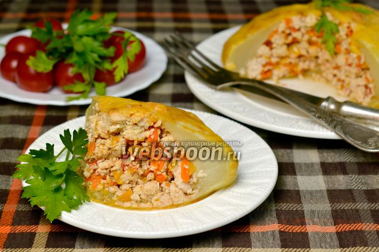 Патиссоны, фаршированные курицей и овощами - пошаговый рецепт с фото