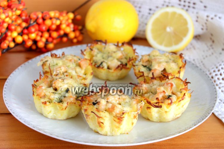 Фото Тарталетки из картофеля с куриным филе