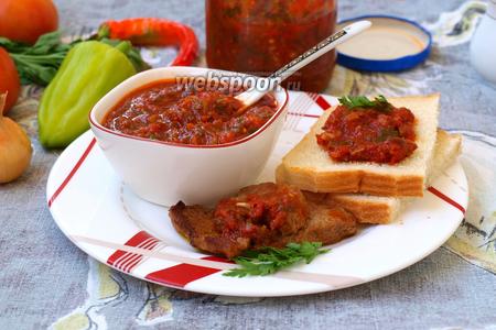 Фото рецепта Острый томатный соус к мясу