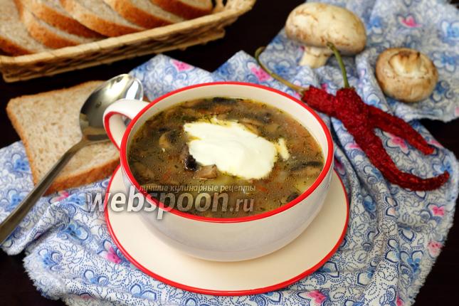 Фото Грибная похлёбка с шампиньонами