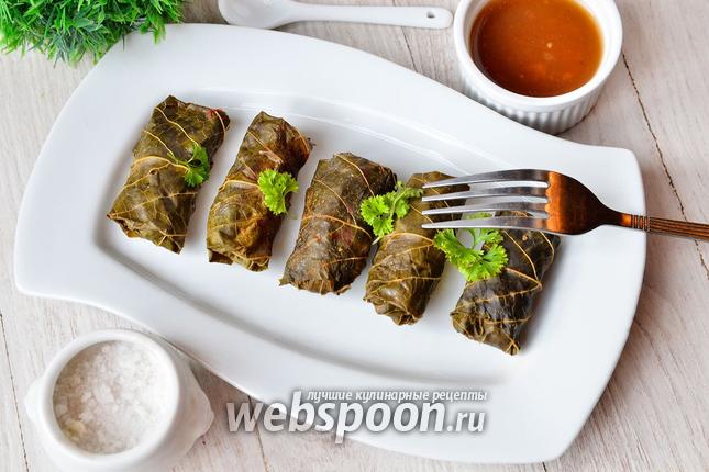 Фото Долма из куриного мяса с гречкой