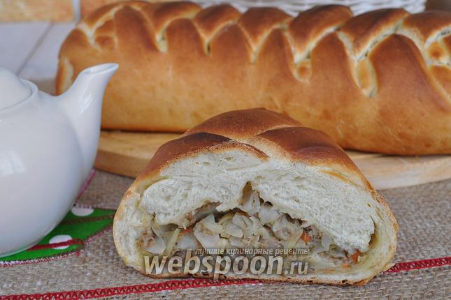 Фото Плетёнка с индейкой и капустой