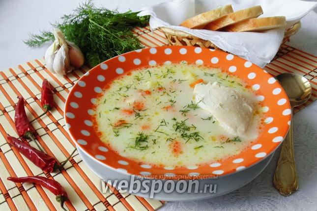 Фото Куриный суп с плавленым сыром