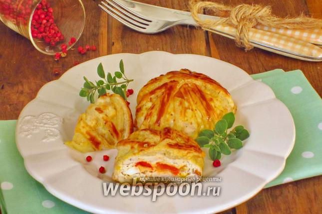 Фото Куриные фрикадельки с начинкой в слоёном тесте