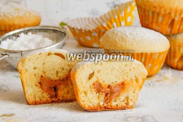 Фото Маффины с вареной сгущёнкой