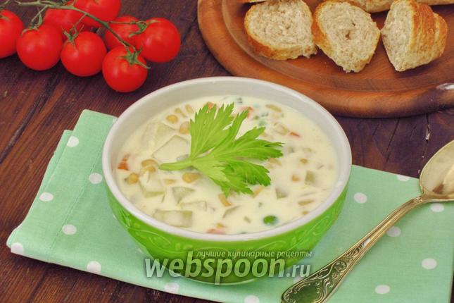 Фото Суп с консервированной кукурузой