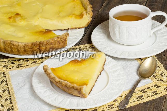 Фото Пирог с творогом и заварным кремом