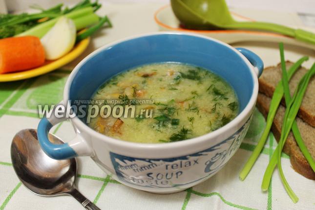 Фото Кулеш с лисичками и пшёнными хлопьями