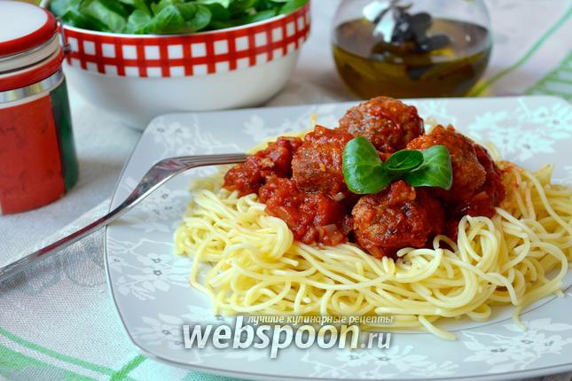 Фото Спагетти с тефтельками