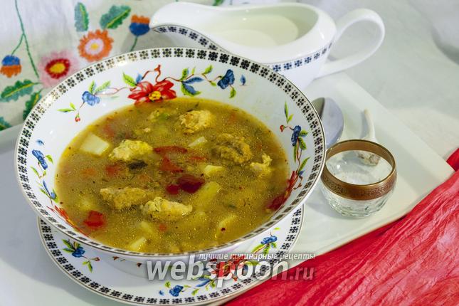 Фото Суп с фрикадельками и клёцками