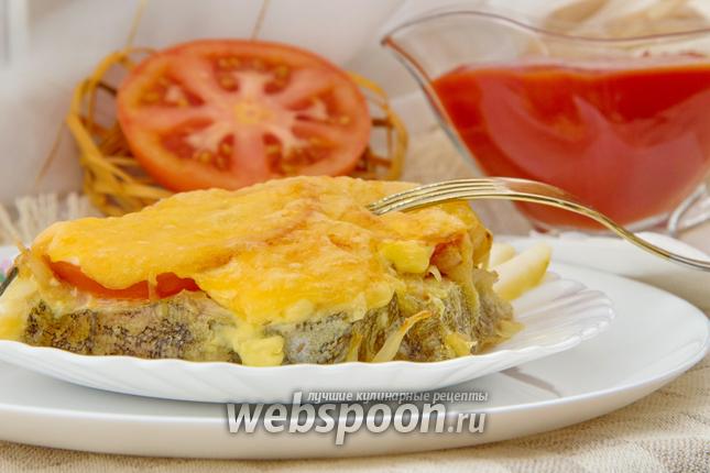 Фото Треска запечённая с сыром и овощами