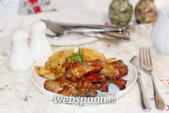 Фото Пикантные запечённые куриные крылышки