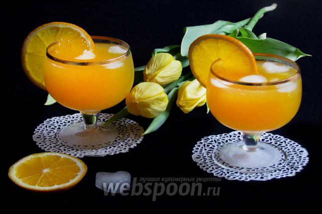 Рецепт Крюшон из шампанского с апельсинами
