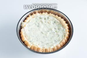 Заполняем панцирь начинкой и ставим его в холодильник на 2 часа (можно на ночь). У меня вышеописанные процедуры заняли чуть меньше 20 минут.