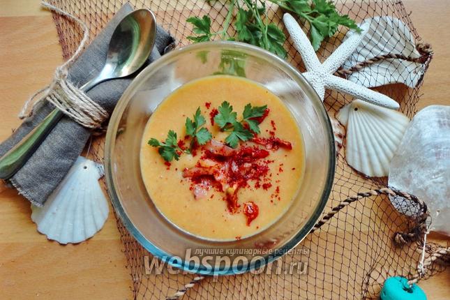 Фото Суп-пюре из чечевицы с кукурузной крупой