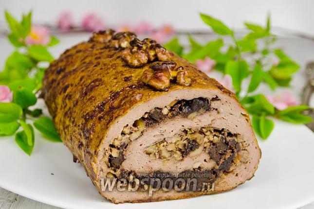 мясной рулет с черносливом и орехами рецепт с фото мясной рулет с черносливом и орехами рецепт с фото