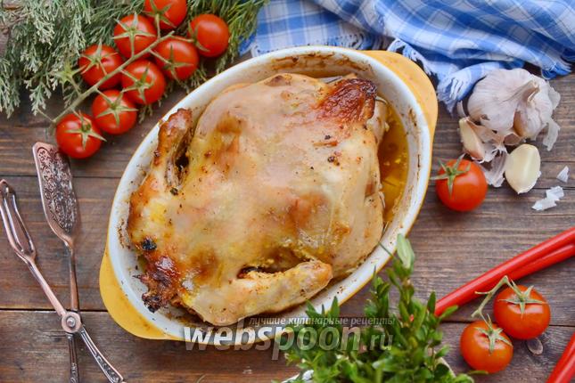 Фото Курица фаршированная грибами и помидорами черри