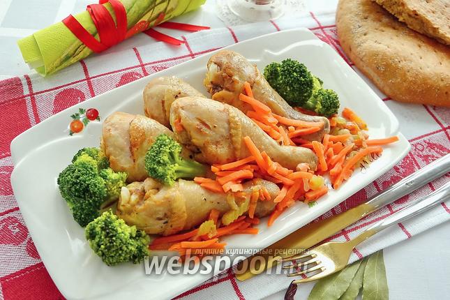 Фото Куриные голени с овощами