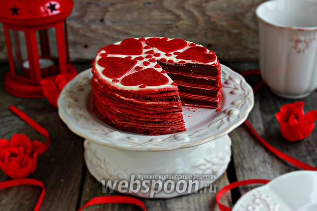 Фото Блинный торт «Red Velvet»