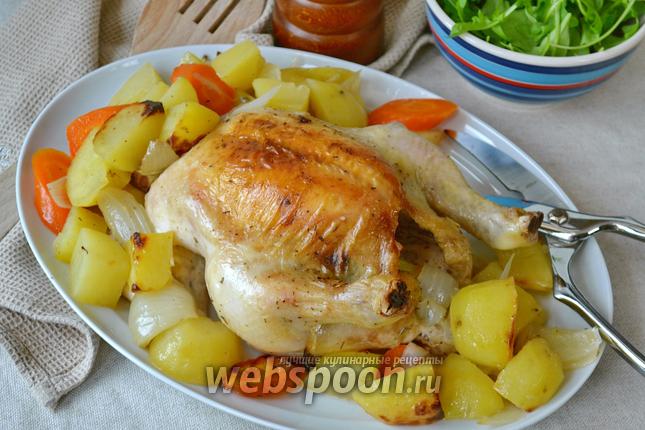 Фото Цыпленок с овощами в пакете