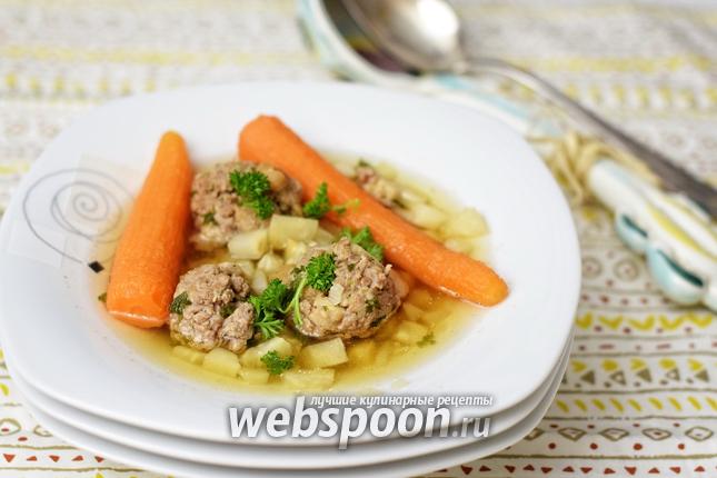 Фото Суп весенний с говяжьими шариками