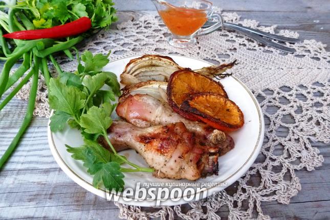 Фото Куриные ножки с апельсином и фенхелем