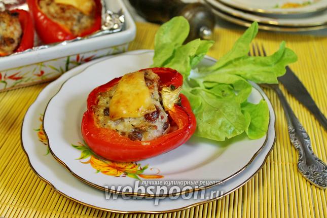 Фото Перец фаршированный мясным фаршем с изюмом