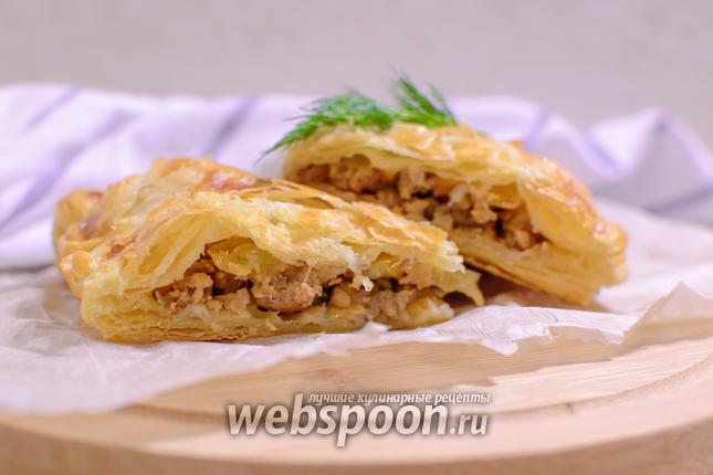 Фото Пирог с мясом и яблоками