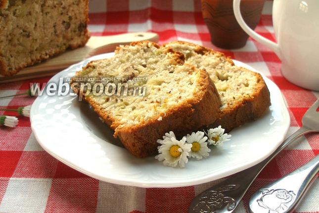 Фото Кекс с ревенем и орехами