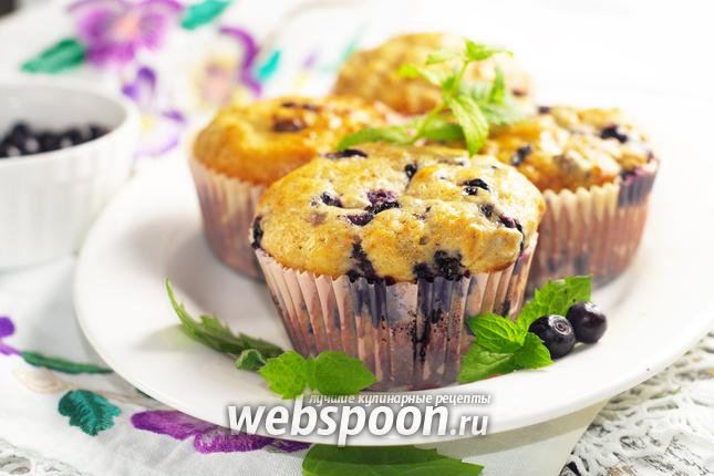 Фото Маффины с черникой и овсяными хлопьями