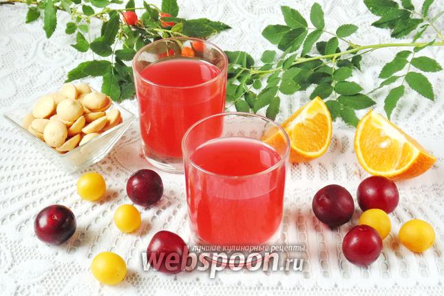 Фото Кисель из алычи с апельсинами