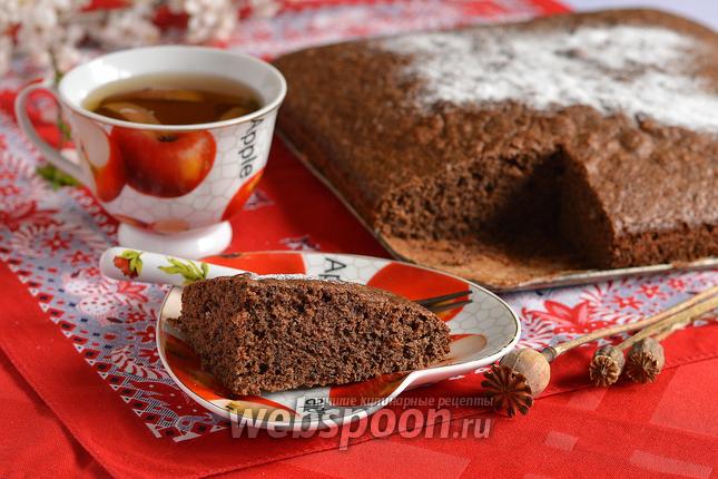 Фото Шоколадно-маковый бисквит
