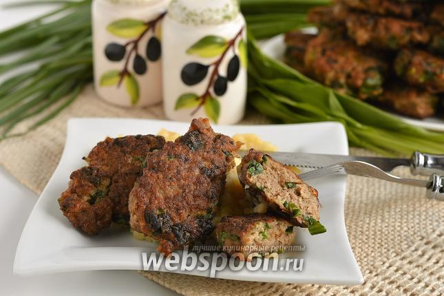 Фото Оладьи из курицы и черемши