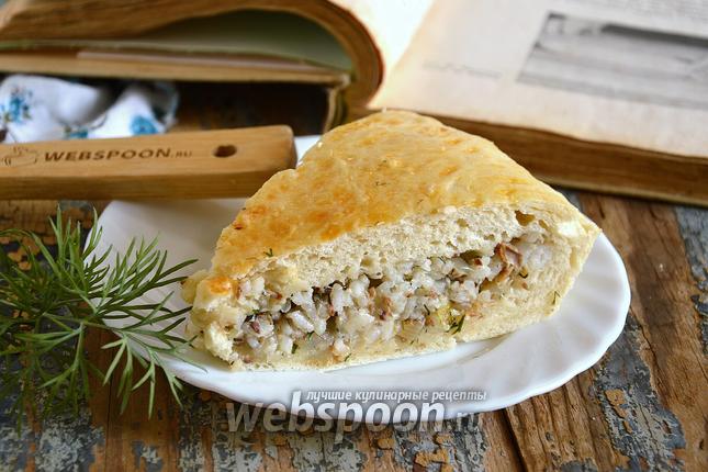 Фото Пирог с сардинами и рисом