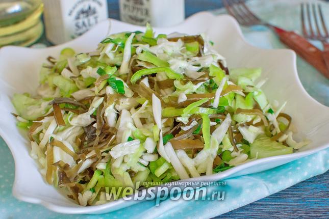 Фото Салат с морской капустой и огурцами