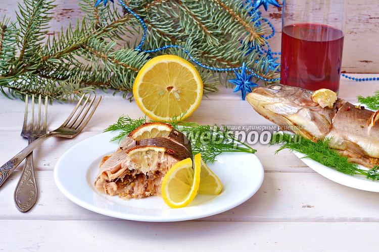 Фото Запечённая форель с горчицей и лимоном