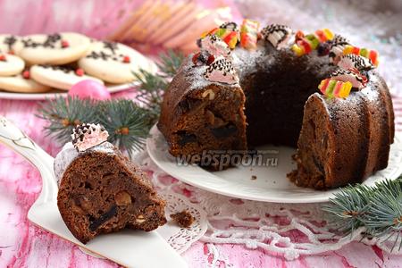 Фото рецепта Влажный рождественский фруктовый кекс