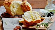 Фото рецепта Хлеб «Гармошка» с сыром, розмарином и чесноком