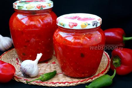 Фото рецепта Аджика из перца и чеснока