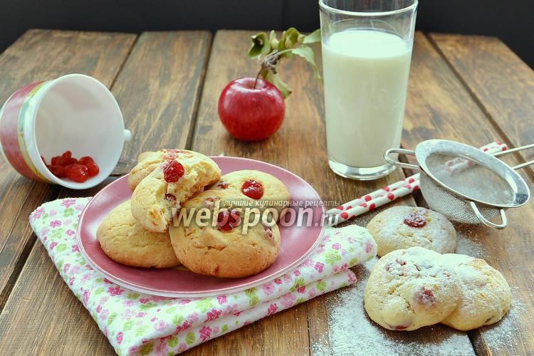 Фото Печенье с вишней и белым шоколадом