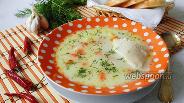 Фото рецепта Куриный суп с плавленым сыром