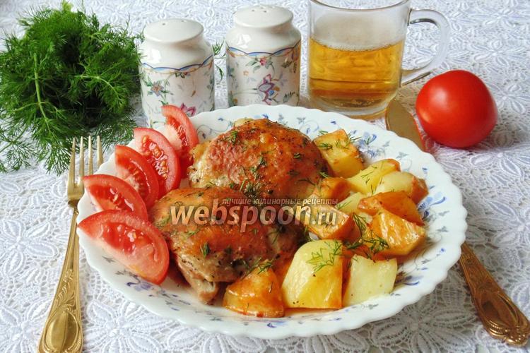 Фото Курица с картошкой в пивном маринаде