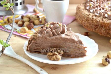 Фото рецепта Шоколадный блинный торт