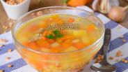Фото рецепта Тыквенный суп с красной чечевицей