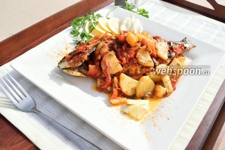 Фото рецепта Дорада с овощами