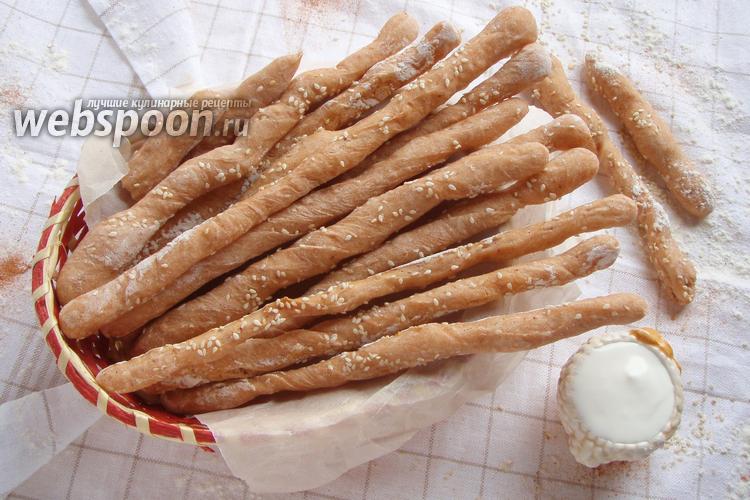 Фото Палочки хлебные с паприкой и кунжутом