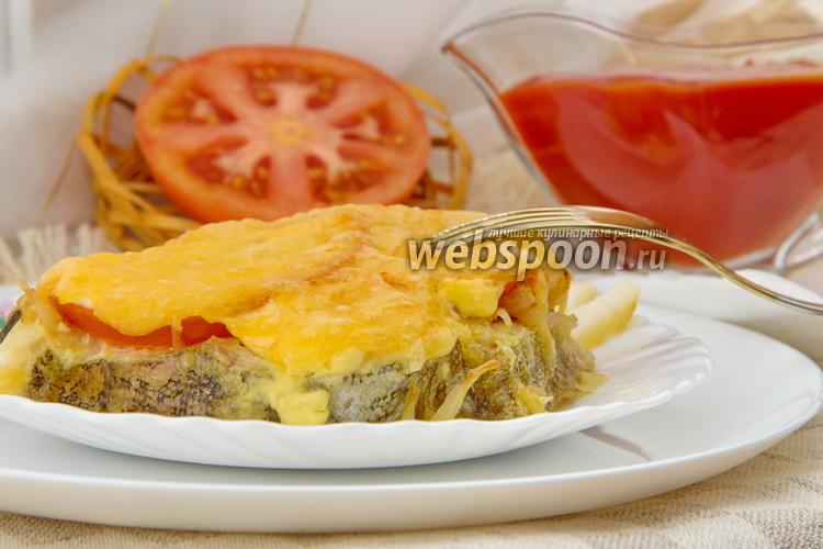 Фото Треска запечённая с сыром и овощами