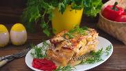 Фото рецепта Мясной торт с ананасами и грибами